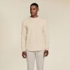 Men's Long Sleeve Curved Hem T-Shirt | Bone