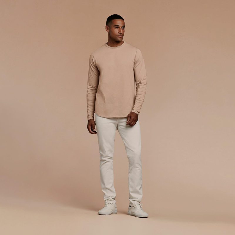 NUD020 M002 Men s Long Sleeve Curved Hem Sand Sand ALT