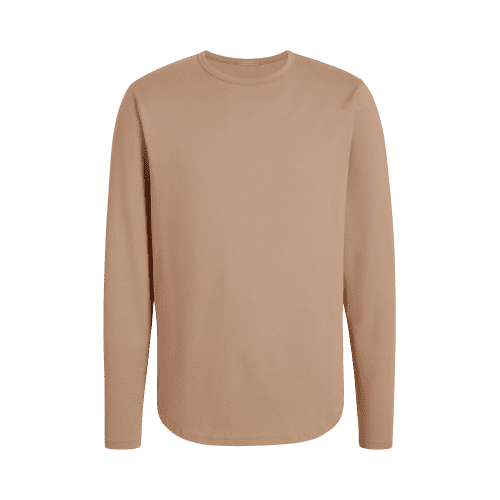 NUD020 M002 Men s Long Sleeve Curved Hem Sand Sand Gcopy