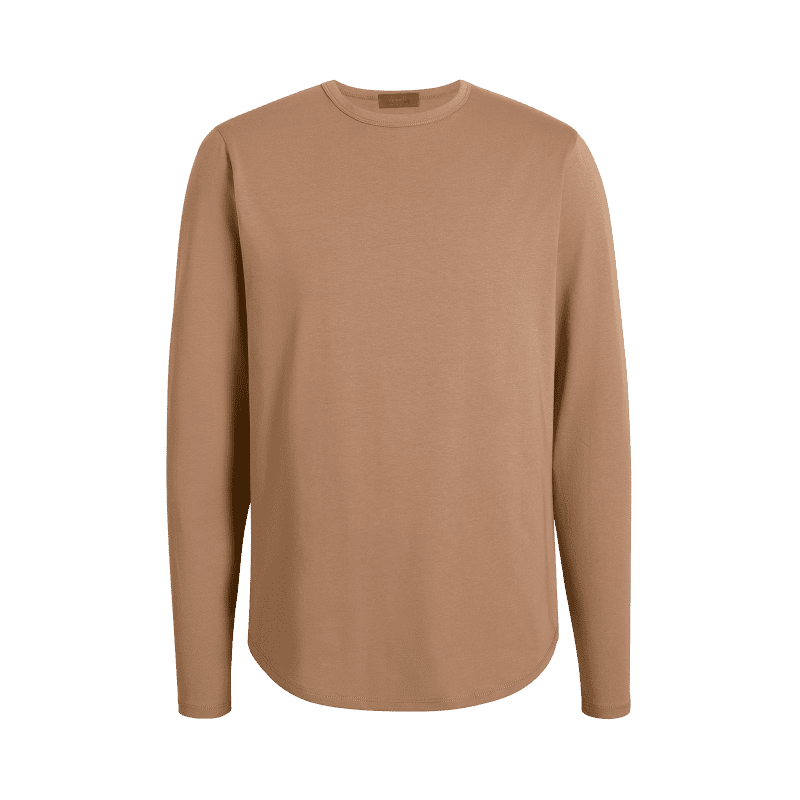 NUD021 M002 Men s Long Sleeve Curved Hem Cinnamon Cinnamon Gcopy