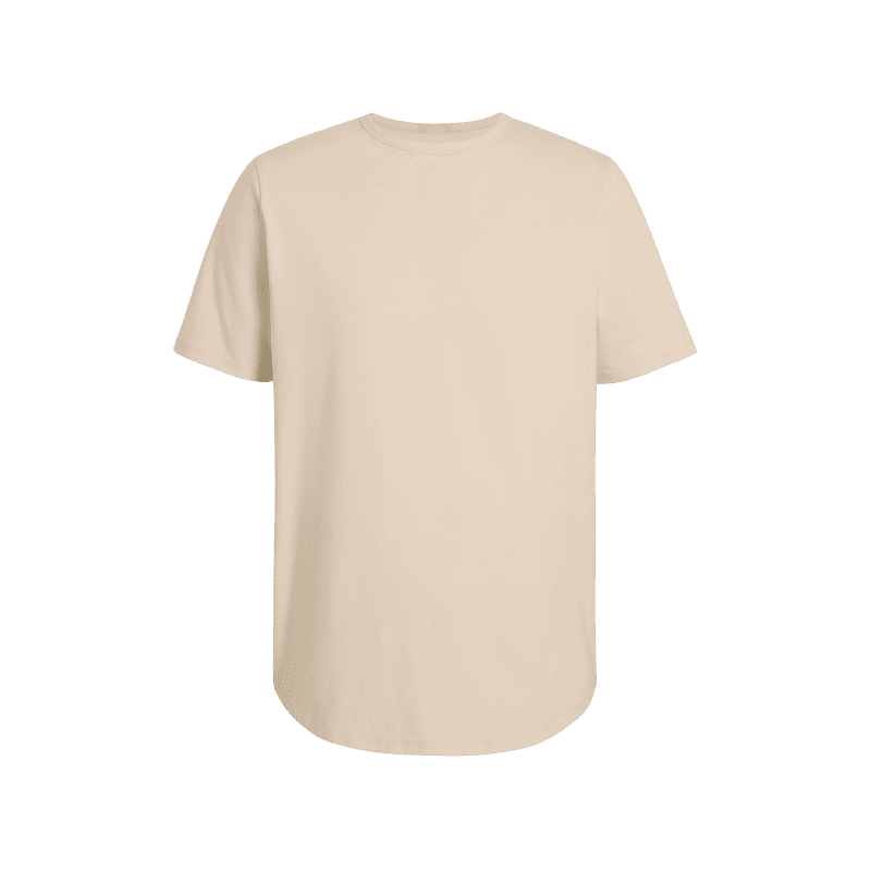 NUD028 M003 Men s Short Sleeve Curved Hem Bone Bone Gcopy