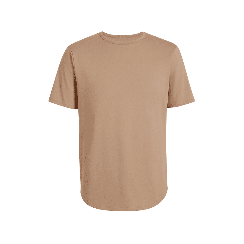 NUD029 M003 Men s Short Sleeve Curved Hem Sand Sand Gcopy