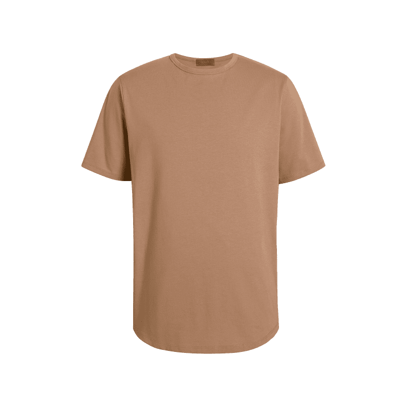 NUD030 M003 Men s Short Sleeve Curved Hem Cinnamon Cinnamon Gcopy