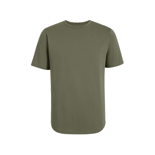 NUD033 M003 Men s Short Sleeve Curved Hem Dark Olive Dark Olive Gcopy