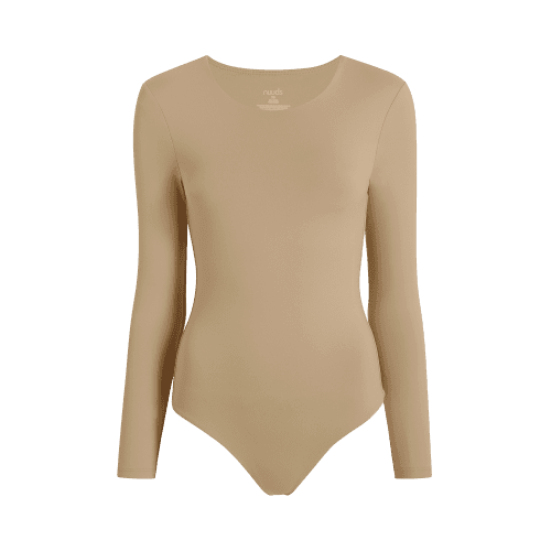 NUD060 W004 Women s Crew Neck Bodysuit Ls Oat Gcopy