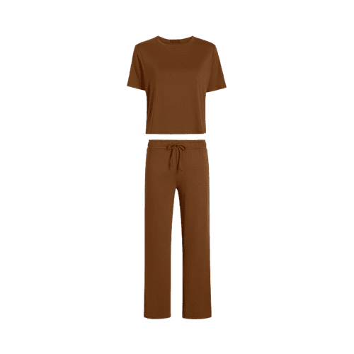 NUD089 W010 SET Women s Pajama Set Chocolate Chocolate G V2 copy e45b0c81 1543 4d30 b34c c71a33ee586f