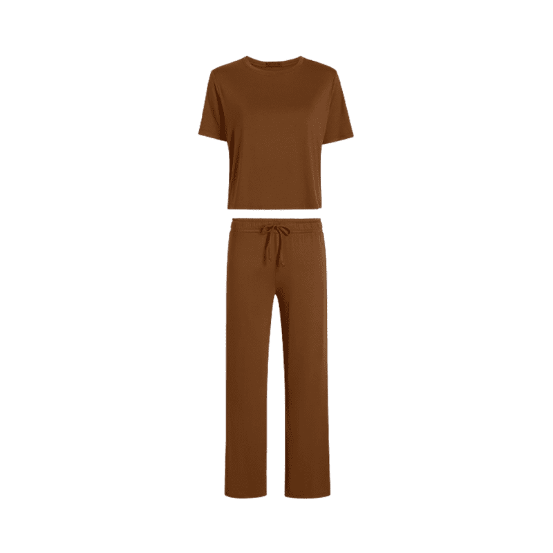 NUD089 W010 SET Women s Pajama Set Chocolate Chocolate G V2 copy e45b0c81 1543 4d30 b34c c71a33ee586f