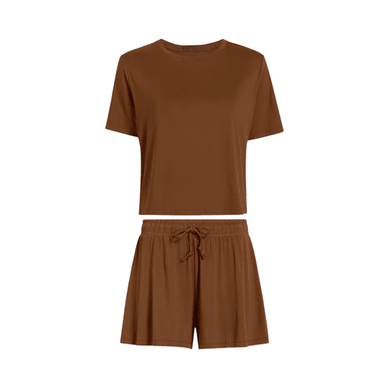 NUD089 W010 SET Women s Pajama Set Chocolate