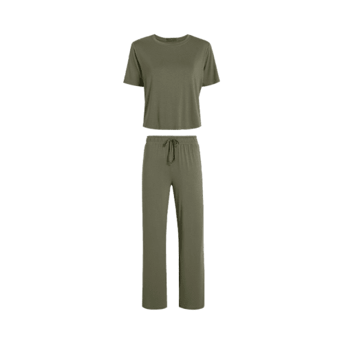 NUD091 W010 SET Women s Pajama Set Dark Olive Dark Olive G V2 copy deb09f75 57b7 4917 9877 946938141192