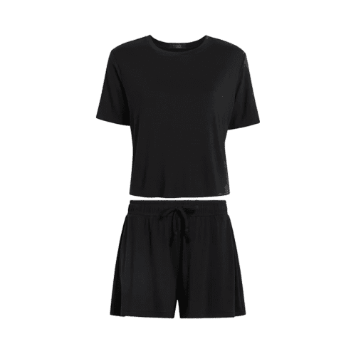 NUD092 W010 SET Women s Pajama Set Black