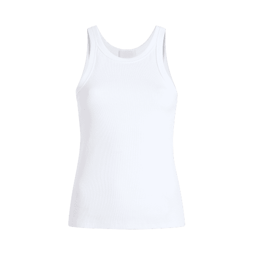 NUD093 W011 Women s Essential Rib Tank Top White White Gcopy