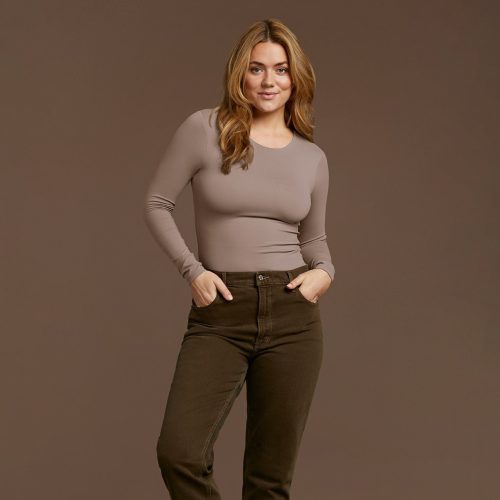 Women's Seamless Long Sleeve Shirt | Mocha