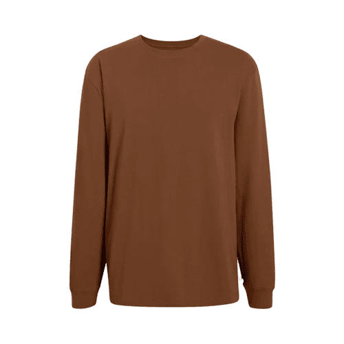 NUD292 M 005 Unisex Long Sleeve Crewneck Chocolate Front Ghost Product aa08ead0 c498 42a7 8411 f614152da1f9