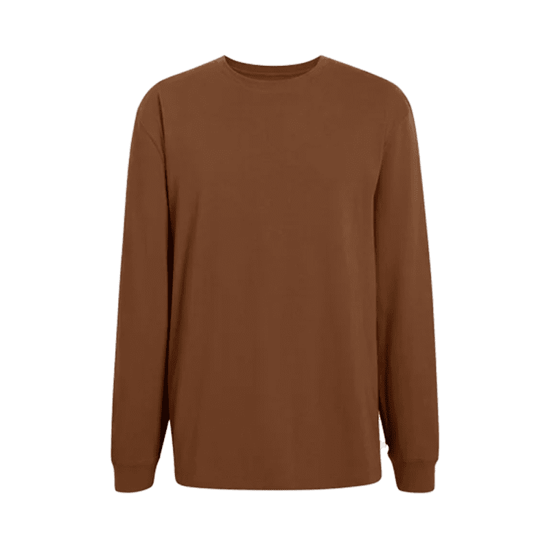 NUD292 M 005 Unisex Long Sleeve Crewneck Chocolate Front Ghost Product aa08ead0 c498 42a7 8411 f614152da1f9