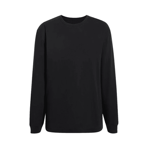 NUD295 M 005 Unisex Long Sleeve Crewneck Black Front Ghost Product c175c875 d0b8 4d73 ad76 5c2afce68022