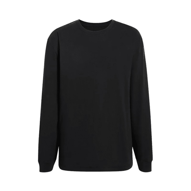 NUD295 M 005 Unisex Long Sleeve Crewneck Black Front Ghost Product c175c875 d0b8 4d73 ad76 5c2afce68022