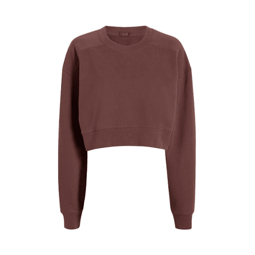 NUD370 unknown style code W 039 Cropped Crewneck Sweatshirt Coffee GH Front