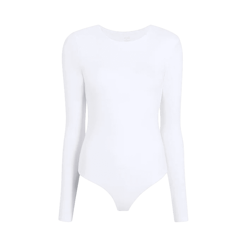 NUD430 unknown style code W 110 Cotton Jersey Longsleeve Crew Neck Bodysuit White GH Front d12ac7eb b235 4079 bfd6 a812ef6e7697