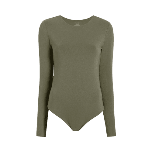 NUD433 unknown style code W 110 Cotton Jersey Longsleeve Crew Neck Bodysuit Dark Olive GH Front 39422130 778f 4a25 8d8f ae5dff32d693