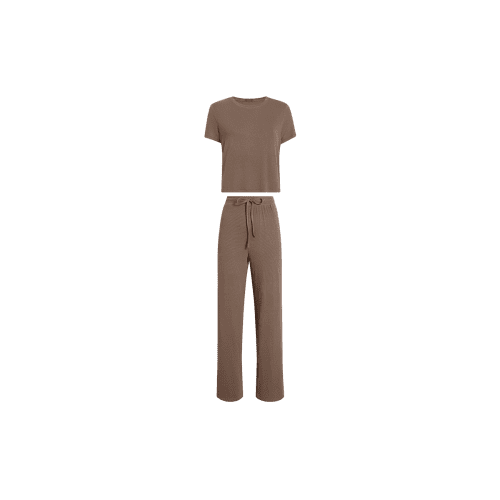 NUD480 unknown style code WS 074 075 Ribbed Pajamas Mocha GH Front