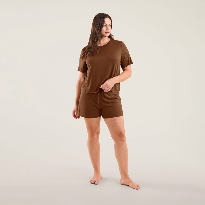 NUD551 WS 010 017 Pajama Shorts Set Chocolate OF Full Front 1 eb0ad66e 1403 4a5e bb6d 14e4c9599da0