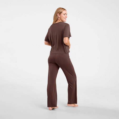 NUD559 WS 010 018 Pajama Set Coffee OF Back Crop 1