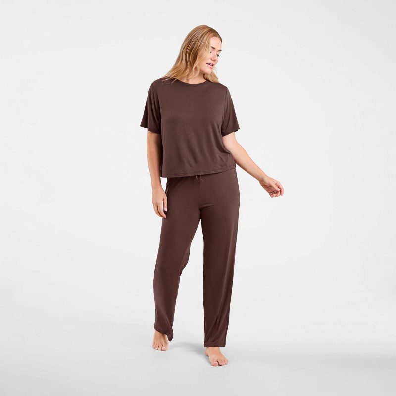 NUD559 WS 010 018 Pajama Set Coffee OF Front Crop 1