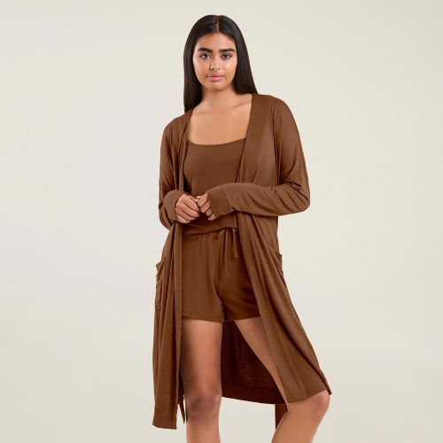 NUD570 W 052 LOUNG ROBE Chocolate OF Front Crop 1 0869a2f8 d777 4465 981f 0561afaceedf