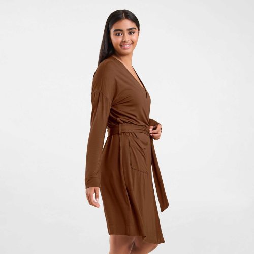 NUD570 W 052 LOUNG ROBE Chocolate OF Side Crop 1 6c5e3362 2ccd 4e80 b475 525288bcbe8d