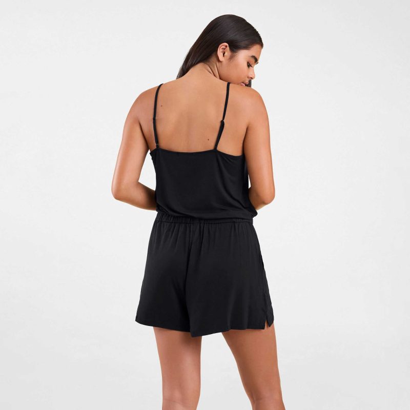 NUD575 W 053 Sleep Romper Black OF Back Crop 1 a6502844 add3 433d a2ee 8ef6df56f0f0