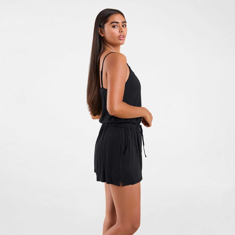 NUD575 W 053 Sleep Romper Black OF Side Crop 1 d82f9bfd cf9c 4d11 acc4 bbb2d7a1411b