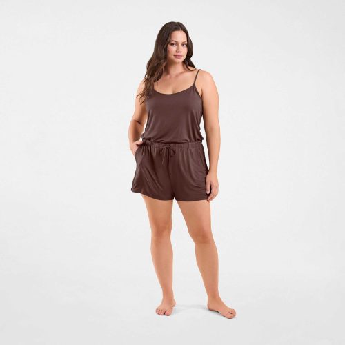 NUD577 W 053 Sleep Romper Coffee OF Full Front 1 8ebec8c1 f2d2 43c8 9bb9 69e8d023f274