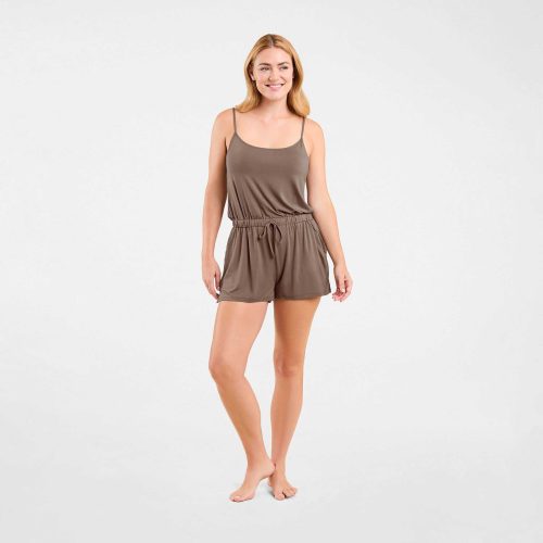 NUD578 W 053 Sleep Romper Mocha OF Full Front 1 04a73acb 3c96 4092 9992 866ed9beb7c6