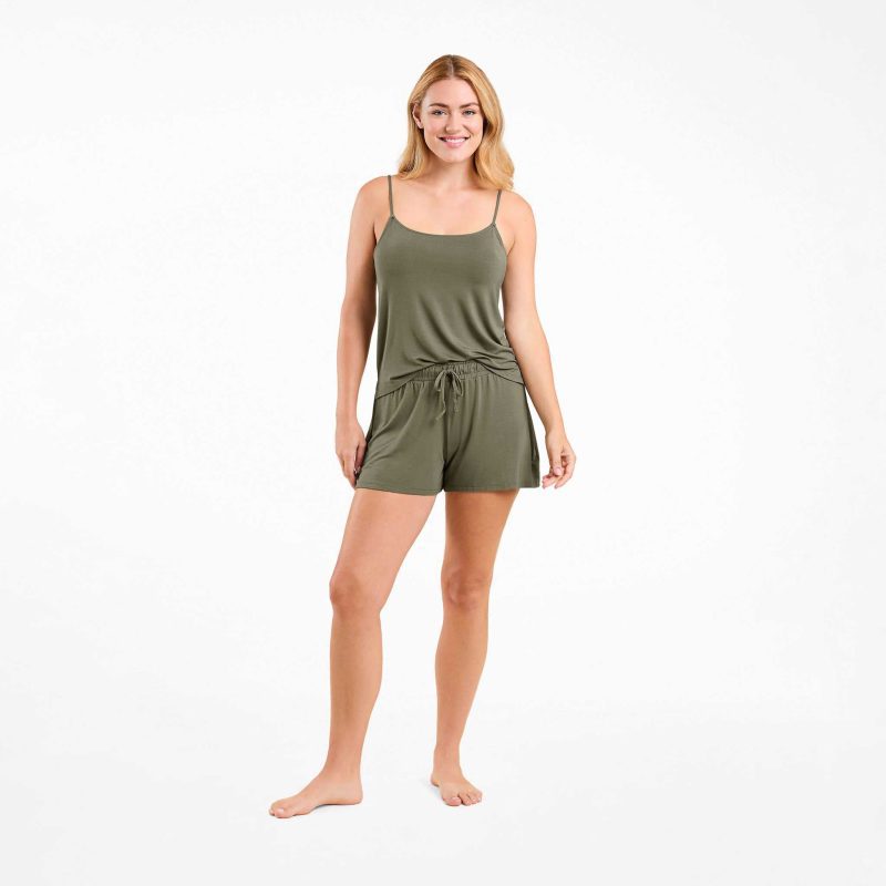 NUD589 WS 056 017 Cami Sleep Set Dark Olive OF Full Front 1 e303b149 74e7 47a0 94b3 167476e666b3