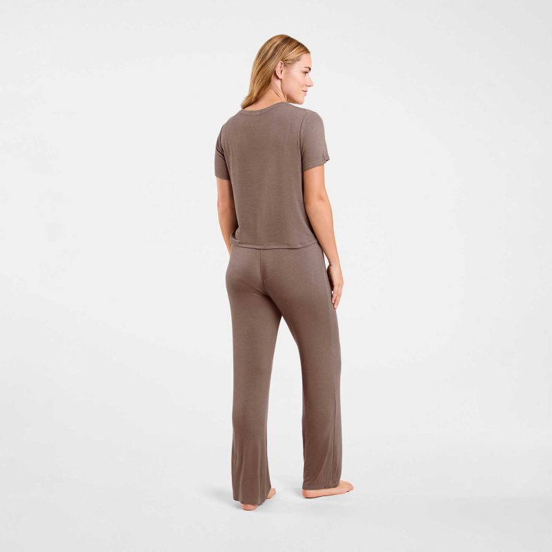 NUD596 WS 074 075 Ribbed Pajama Set Mocha OF Back Crop 1