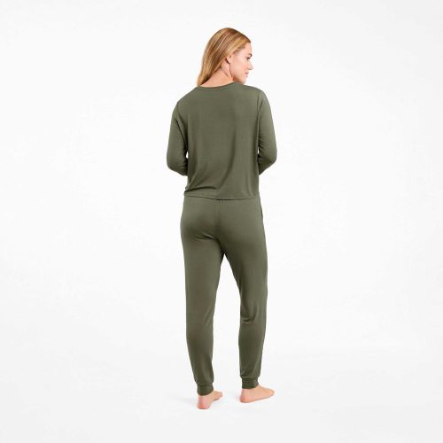 NUD601 WS 054 055 The Pajama Jogger Set Dark Olive OF Back Crop 1 cf177475 ab25 4068 b983 0055ec3f2c84