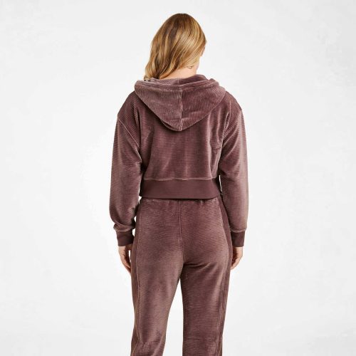 NUD671 W 060 Textured Zip Hoodie Coffee OF Back Crop 1 4c461096 9591 4035 99f1 bf5ac517ecf2