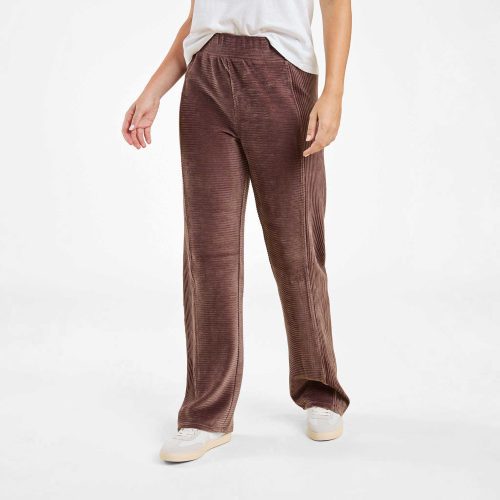 NUD673 W 061 Textured Wide Leg Pant Coffee OF Front Crop 1 2cb0ef59 6216 42a1 bae0 07539e590c19