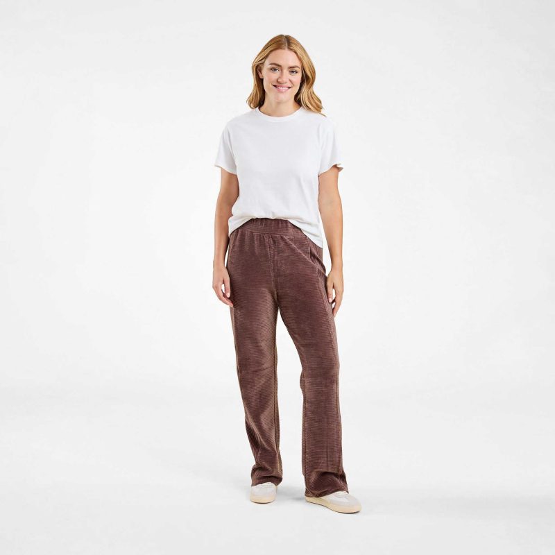 NUD673 W 061 Textured Wide Leg Pant Coffee OF Full Front 1 3f02abbb 69a5 47d2 b51f c13b2997aabd