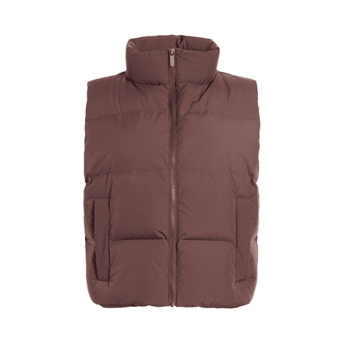 NUD724 W 083 Puffer Vest Coffee GH Front 1