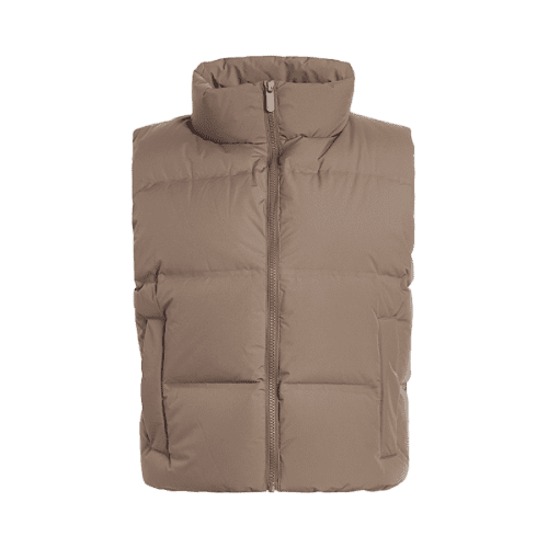 NUD725 W 083 Puffer Vest Mocha GH Front 1