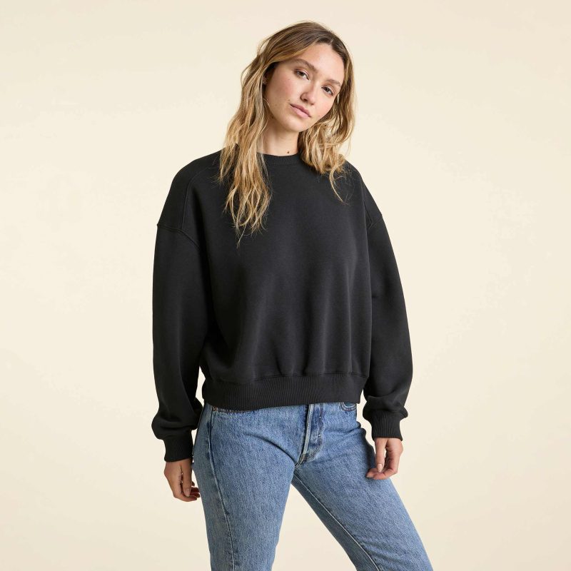 NUD726 W 109 Womens Crewneck Sweatshirt black cotton OM Front Crop 1 053e3798 0d49 466c 8a66 f9c9125d0e8b