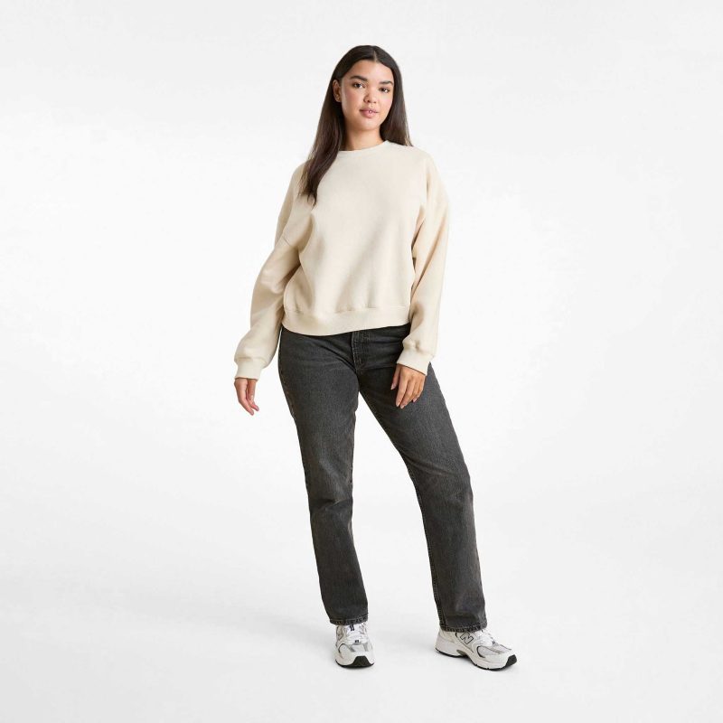 NUD727 W 109 Womens Crewneck Sweatshirt bone cotton OM Full Front 1 570c43d1 554f 4bc6 b507 c7b06ad0fb50