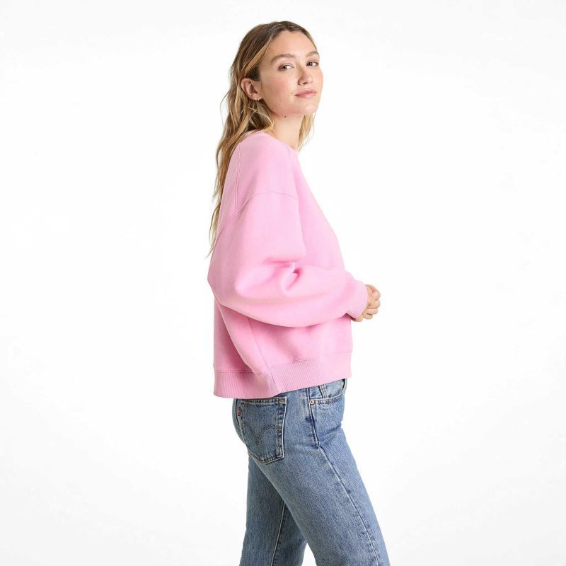 NUD728 W 109 Womens Crewneck Sweatshirt bubblegum cotton OM Side Crop 1 9b4ce1ad e4be 4203 91e4 97cdcd0d4c60