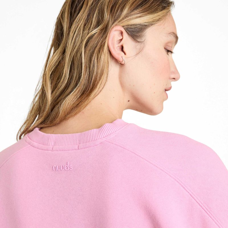 NUD728 W 109 WomensCrewneckSweatshirt bubblegum cotton OM Alt Crop 1