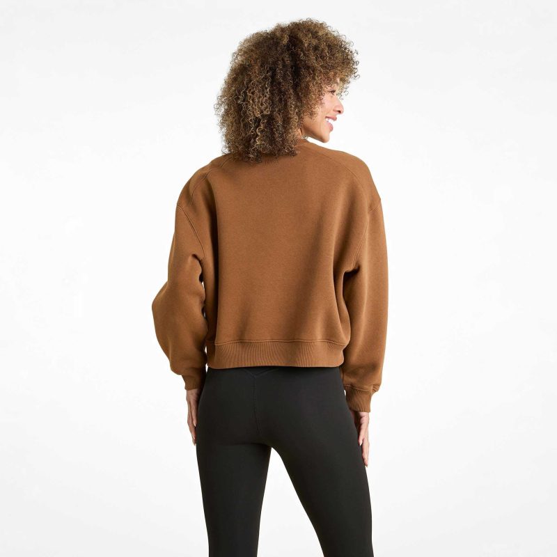 NUD729 W 109 Womens Crewneck Sweatshirt chocolate cotton OM Back Crop 1 a34e7afe 8b3b 487f af6b a6380dbde45c