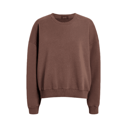 NUD730 W 109 Womens Crewneck Sweatshirt coffee cotton GH Front 1