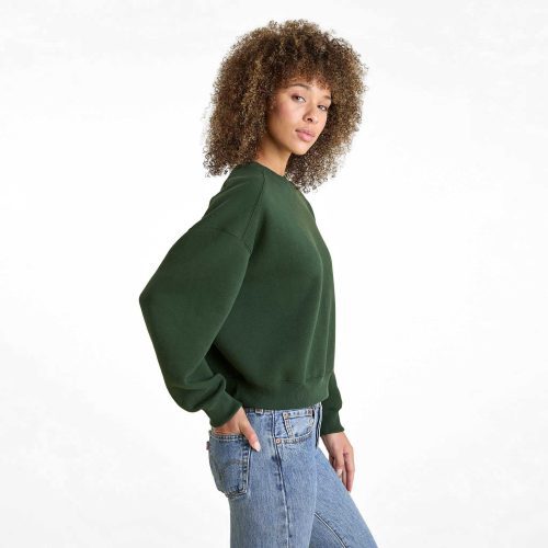 NUD731 W 109 Womens Crewneck Sweatshirt Evergreen OM Side Crop 1 9dab6059 dfcf 408b bac2 34c44e1c9961