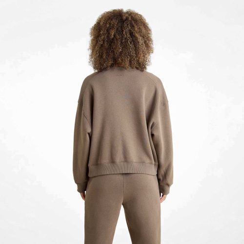 NUD733 W 109 Womens Crewneck Sweatshirt mocha cotton OM Back Crop 1 82f5c095 6209 4ca2 9915 4571d22b68ba