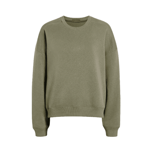 NUD734 W 109 Womens Crewneck Sweatshirt olive cotton GH Front 1